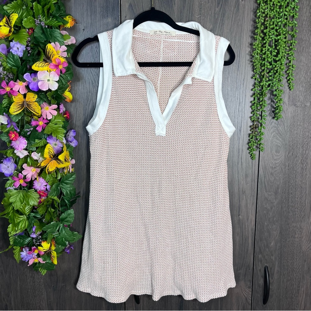 'Free People We The Free Sleeveless Notched V Neck Mini Dress Size Medium